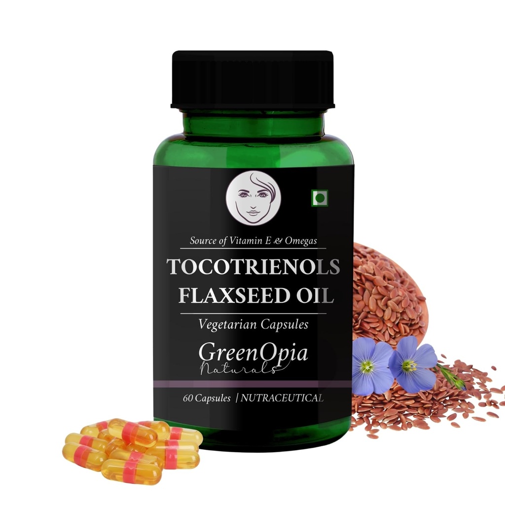 Tocotrienols with Flaxseed Oil & Omega-3, 60 Veg Capsules