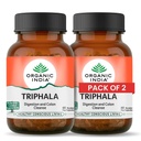 A TATA Product - Organic India Triphala Capsules - 60 Caps (Pack of 2), Supports Immune System, Colon & Digestion, Balanced Bowel & Gut Health, Contains Bioactives and Antioxidants