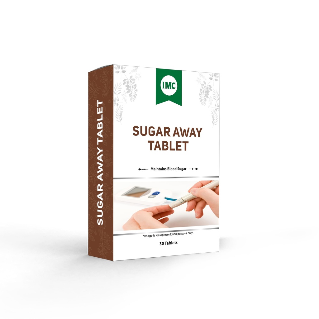 IMC Sugar Away | Herbal Supplement for Blood Sugar Balance | With Karela & Shilajit (30 Tablets)