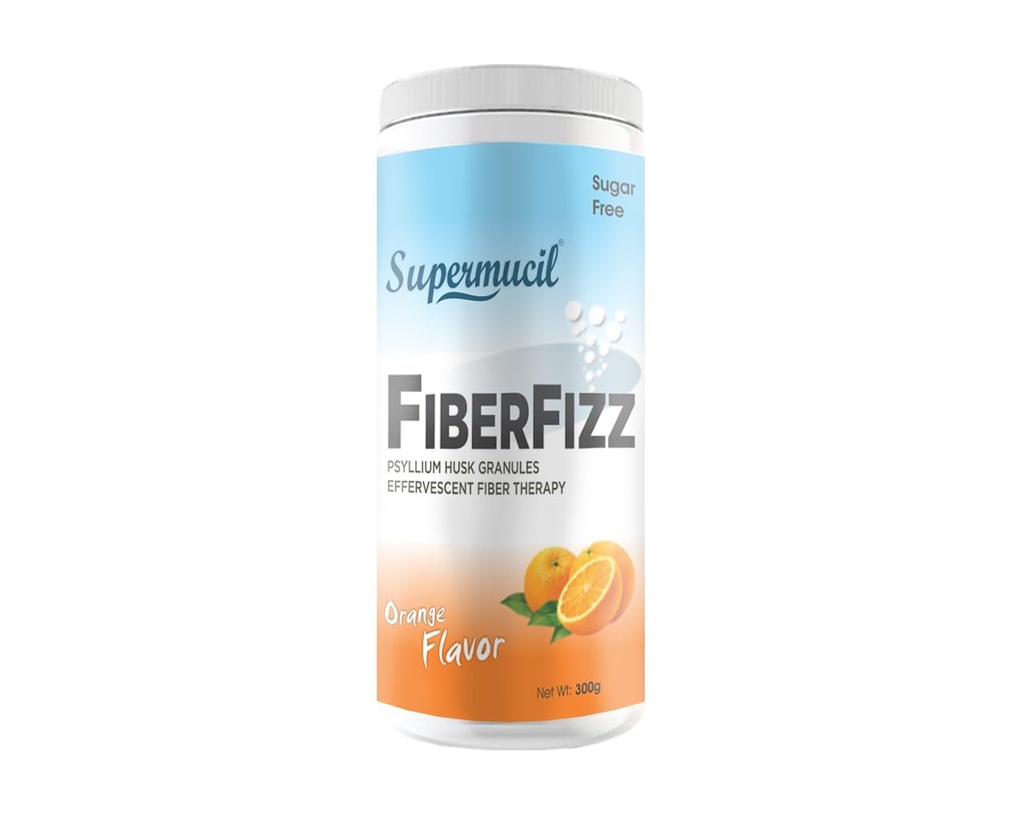FiberFizz: Psyllium (Sat Isabgol) Effervescent: 300 Gms Orange Flavor: Sugar Free