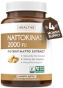 Santé Harmony Nattokinase 2000 FU (non-OGM) Supplément Nattokinase puissant fabriqué à partir de soja naturellement fermenté - (4 mois d'approvisionnement) 120 capsules de Natto végétalien