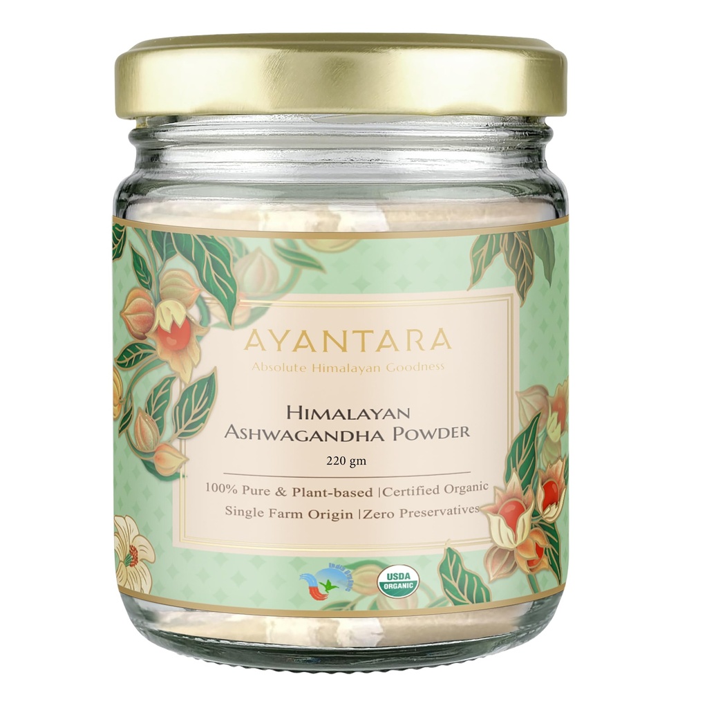 Himalayan Ashwagandha Powder - 220g | Organic for Stress, Immunity