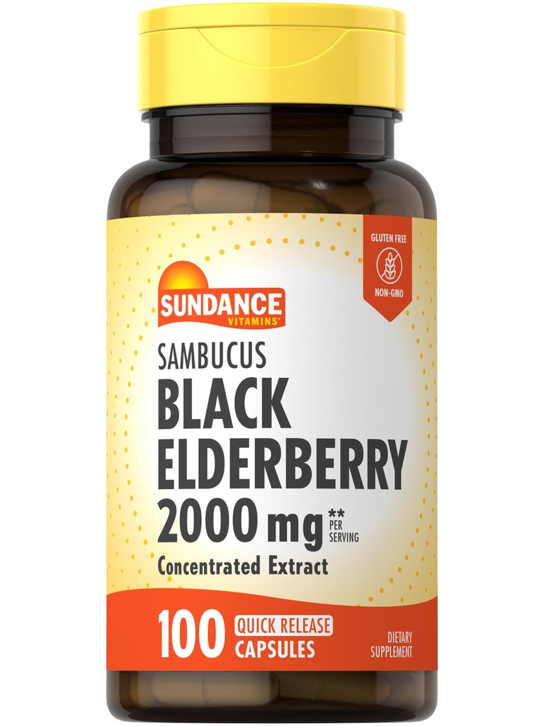 Sundance Sambucus Black Elderberry Capsules 