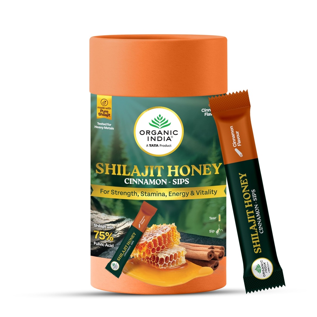 A TATA Product - Organic India Cinnamon Shilajit Honey Sips, 240g