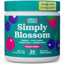 Gewoon Blossom Nutrition - Daily Greens & Superfood Powder + Collageen + Probiotica voor vrouwen Digestieve Gezondheid & Bloating Relief. Help uw gezondheid Bloom - 30 dagen levering