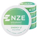 NZE Cafeïne Nootrope Zakjes (Spearmint) - Energie zakjes met 50 mg cafeïne, Alpha GPC, L-tyrosine & L-Theanine zonder suiker of kunstmatige zoetstoffen - 15 zakjes per blik - 5 verpakking