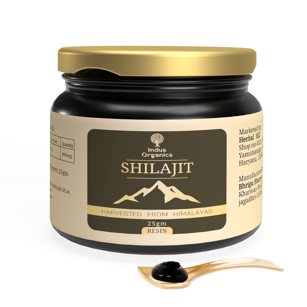 Himalayan Pure Shilajit Resin 25gm for Strength, Stamina, Focus,Vitality & Performance | Pack of 1