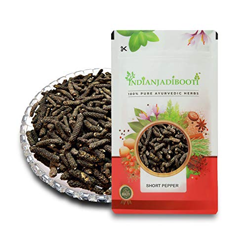 IndianJadiBooti Pipal Choti (Small Long Pepper/Pippali) – Pure Raw Pippali Whole – Natural Respiratory Rejuvenator & Metabolic Igniter – Helps Maintain Lung Health & Digestion 100g