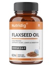 1000 mg Flaxseed Oil Softgel Capsules – Omega 3-6-9 for Heart, Joint, Skin & Metabolism Support – 60 Softgels for Men & Women – FSSAI Certified, Plant-Based, High-Potency