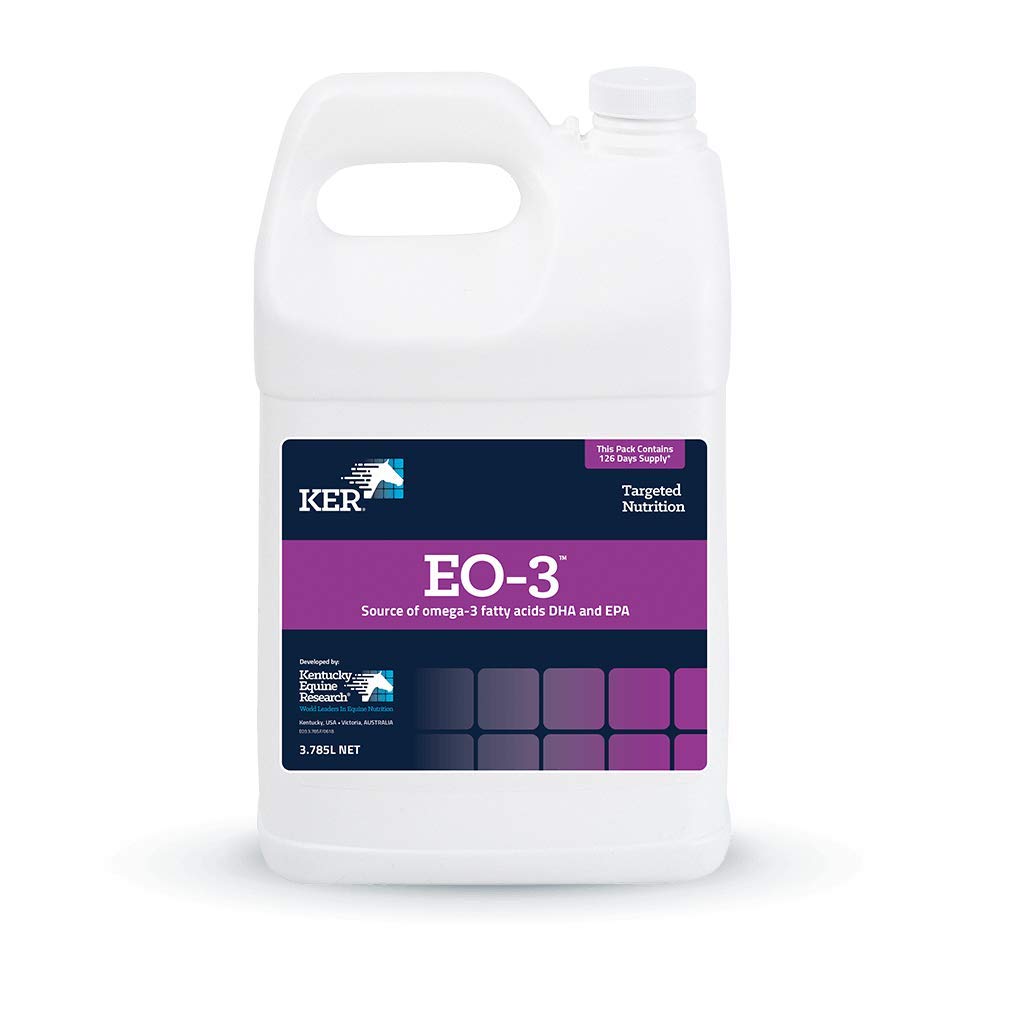 Kentucky Equine Research EO-3: Bron van Omega-3 Vetzuren DHA en EPA voor paarden, 1 Gal (128 Servers)