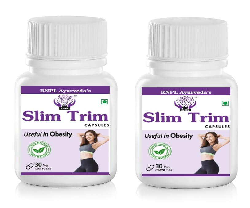 Slim Trim Fat Burner 30 Caps 500MG, Weight Loss Supplement for Women & Men With Garcinia Cambogia, Green Coffee Beans,Green Tea Extract | Fat Control - Pack of 2
