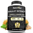 Nutrivein Premium Pure Himalaya Shilajit voor mannen en vrouwen - 1500 mg - 60 capsules- Krachtig harsextract gemengd met Ierse zeemossen, Tongkat Ali, & Ashwagandha - vitaliteit, helderheid, & prestaties