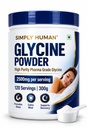 Simply Human® 100% Pure Pharma Grade Glycine Powder 120 Servings-300g | Neurotransmitter Amino Acid | Sleep, Calmness & Relaxation Support