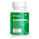 Bioprex Lab | Somniprex Sleep Supplements (30 Veg Capsules) | Sleeping I Adaptogens for Deep Sleep, Morning Energy | Non-Habit Forming | Deep, Relaxing, Undisturbed Sleep with Melatonin, Valerian Root, Chamomile, Lavender, Magnesium | Improves Mood |