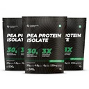 Carbamide Forte Pea Protein Isolate 30G Per Serving | Vegan Plant Protein Powder Isolate With 4.8G BCAA | 100% Pure Unflavoured Plant Pea Protein Powder - 500G (Pack Of 3), 1500 Grams, 30 Grams