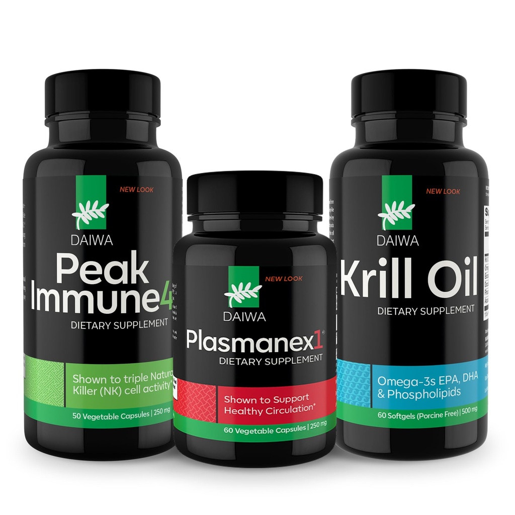 Daiwa Peak Immune 4 - Natural Immune System Booster + Plasmanex 1 