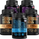 MEDCHOICE Kurkuma & Gember (240ct), Slaap Melatonine (180ct) en Nootropic Brain (60ct) Supplement Bundle - Wellness Trio for Brain, Sleep, & Immune Support - Vegan, Non-GMO, Glutenvrij