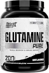 Nutrex Research L-Glutaminepoeder - 200 porties - Pure Unflavored, Non-GMO & Glutenvrij