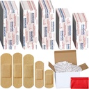 Lounsweer 2000 Stuks Stof Kleefbandjes Variëteitspakket Bulk Assorted Maten Flexibele Breathable Patch Stof Bandages voor Familie Eerste Hulp Huid Wrap Vinger Wond, Natuurlijke