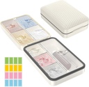 Restree Weekly Pillen Organisator, Magnetische Vocht Proof Pillenkoffer, Grote Capaciteit Reis Pillenkoffer met Inner Clear Lid voor Vitaminen, Supplementen, en Dagelijkse Medicijnen 8 Compartiment (Wit)