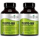 End2End Nutrition Testo 10X Natural Testosterone Booster Supplement for Men | Testosterone Support Supplement For Men To Support Energy, Stamina, Strength & Muscle Gain – (Pack of 2) 60x2 Tablets