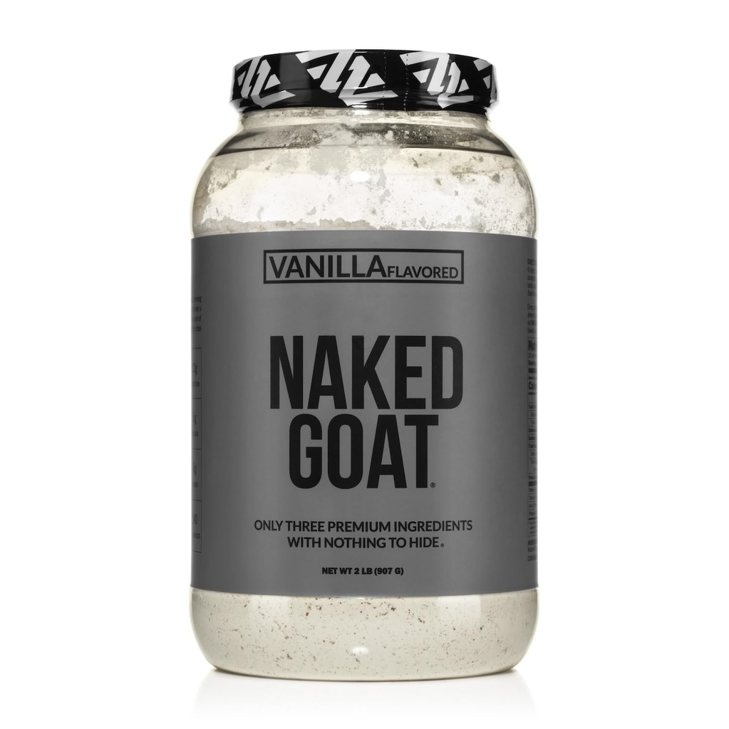 NAKED Geiten Vanille Proteïne Poeder - Pasterij Geiten Wei Proteïne Poeder van Kleine Herd Dairies - Slechts 3 Ingrediënten - GGO-vrij, sojavrij - Alle Natuurlijke - 23 Gram Proteïne - 25 Serven