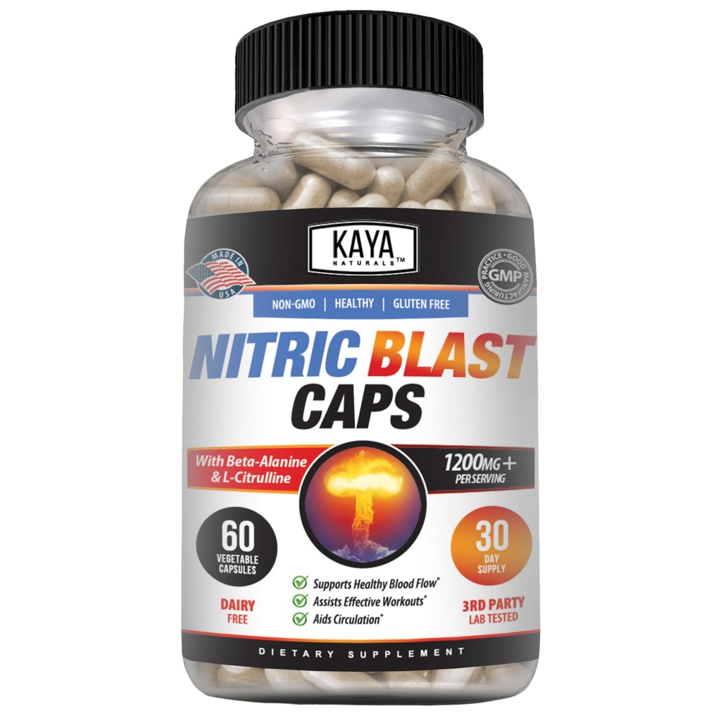 Kaya Naturals - Nitric Blast Potent All-Natural Herbal Supplement for Maximum Health Benefits 
