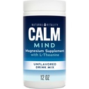 Natural Vitality Calm Mind, Magnesium Citrate + L-Theanine Powder, Supplement voor Stress Relief, Glutenvrij & Vegetarisch, Ongearomatiseerd, 12 oz.