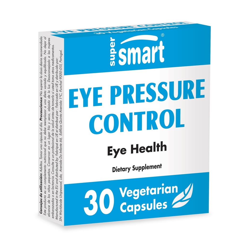 SuperSmart - Eye Pressure Control (Gepatenteerde ingrediënten) - met Mirtoselect Bilberry Extract & Pycnogenol Pine Bark Extract - Eyes Supplement 