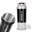 Vector X Thunder Steel Shaker Bottle For Protein Shake With Material Grade 0.5 Non Toxic 500 ml Shaker (Grey)