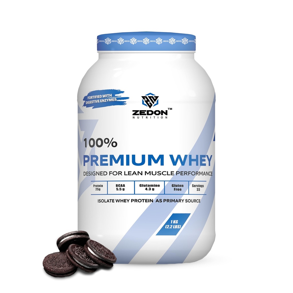 Premium 100% Whey Isolate Light, Clean & Easily Digestible Protein (Cookies & Cream1 KG)