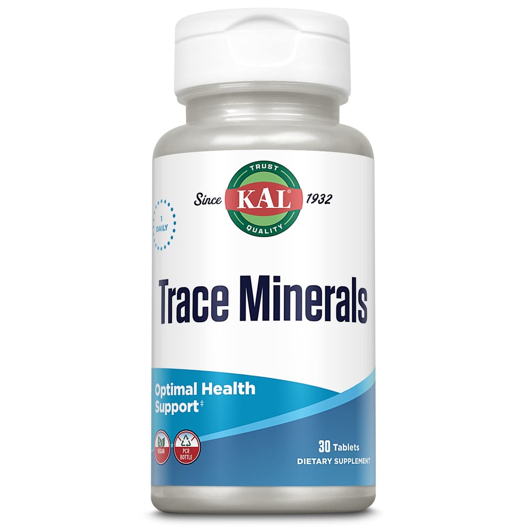 Kal Trace Minerals Actisorb Tablets, 30 Tel.