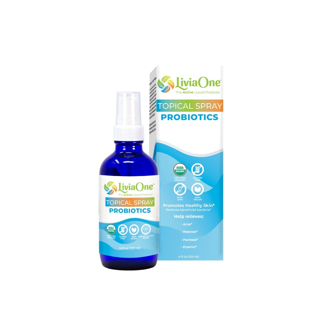 LiviaOne USDA Probiotiques organiques topiques pour la santé de la peau Lactobacillus Acidophilus Probiotique.