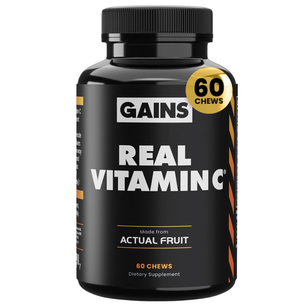 Winsten in Bulk Real Vitamine C, Immuun Ondersteuning Kauwbaar, Natuurlijke Vitaminen met Citrus Bioflavonoïden, Whole Food Vitamine C Supplement van Plantenbronnen, Vegan supplementen voor vrouwen en mannen, 60 tabletten