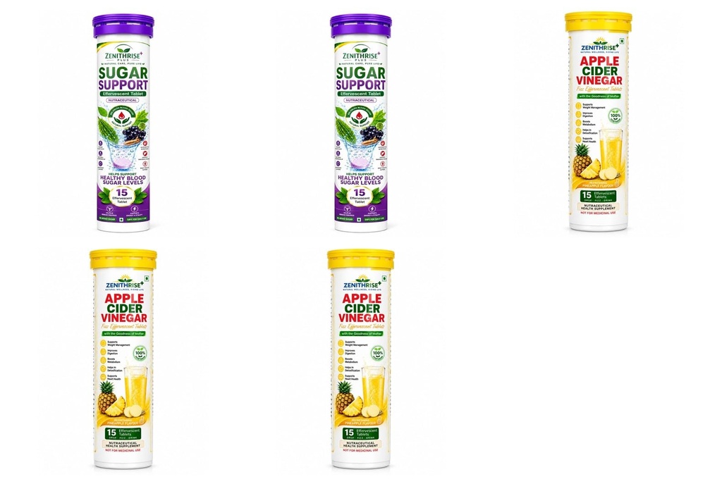 Zenithrise Plus Combo Sugar Support 2 + ACV Pineapple 3 (5 pcs)