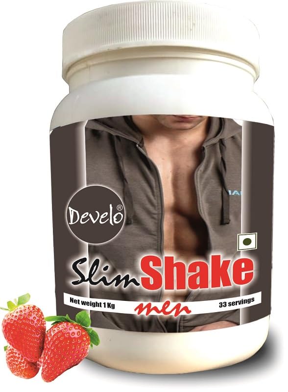 Develo Men's Only Formula for Weight Management, High Protein Slim Shake – 1 kg Strawberry