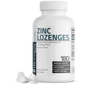 Bronson Zinc Lozenges Supplément antioxydant et immunosupport Lemon Aromatisé, 180 comprimés à croquer
