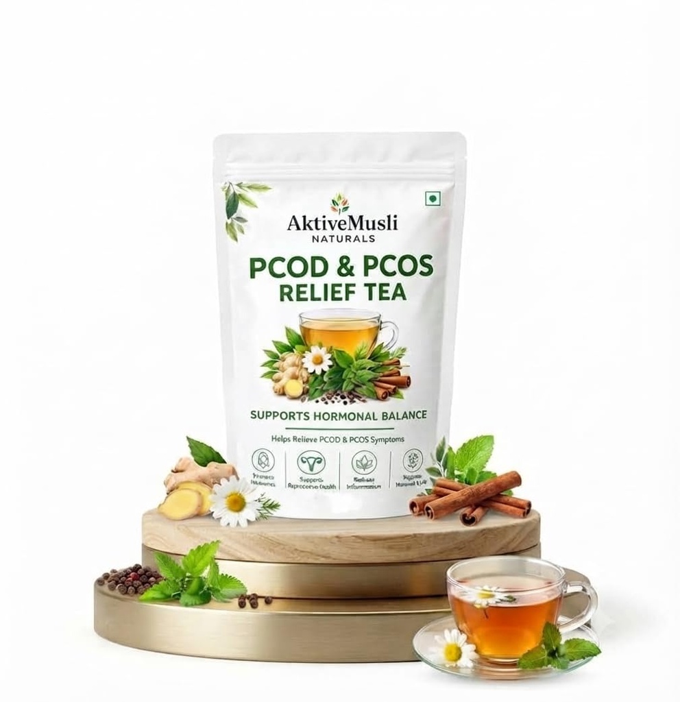 PCOD-PCOS Tea Spearmint, Ginger, Cinnamon, Tulsi, Herbs Herbal Tea