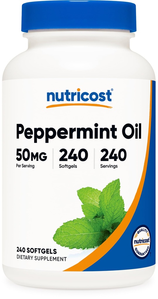 Nutricost Pepermuntolie Softgels (240 SFG) (50 MG) - Glutenvrij, derde partij getest en GGO-vrij