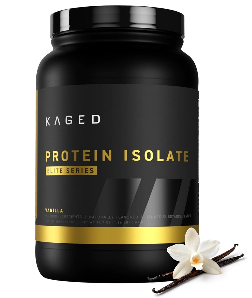 Kaged Whey Protein Isolate Elite Powder Vanille vanille vanille, Caseïne, & Milk Proteïne Blend Post Workout Recovery Drinken Ondersteunt Muscle Building