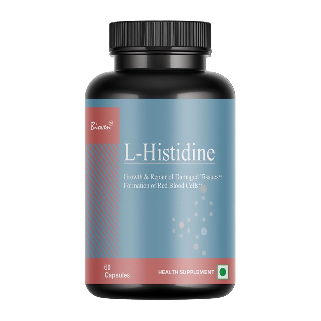 L-Histidine 60 Veg Capsules – High-Purity Essential Amino Acid Supplement for Immune Support, Digestive Health, Joint Health & Overall Well-Being – 100% Vegetarian Capsules