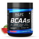 INLIFE BCAA Powder Supplement with Glutamine, Citrulline DL Malate, Vitamin B6 & Electrolytes | Amino Acids for Pre Post Intra Workout Drinks | Men & Women (Watermelon, 250g)