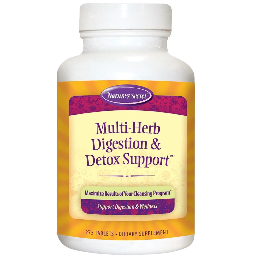 Nature's Secret Multi Herb Digestie en Detox Ondersteuning Economie Dieet Supplement, 275 Tellen