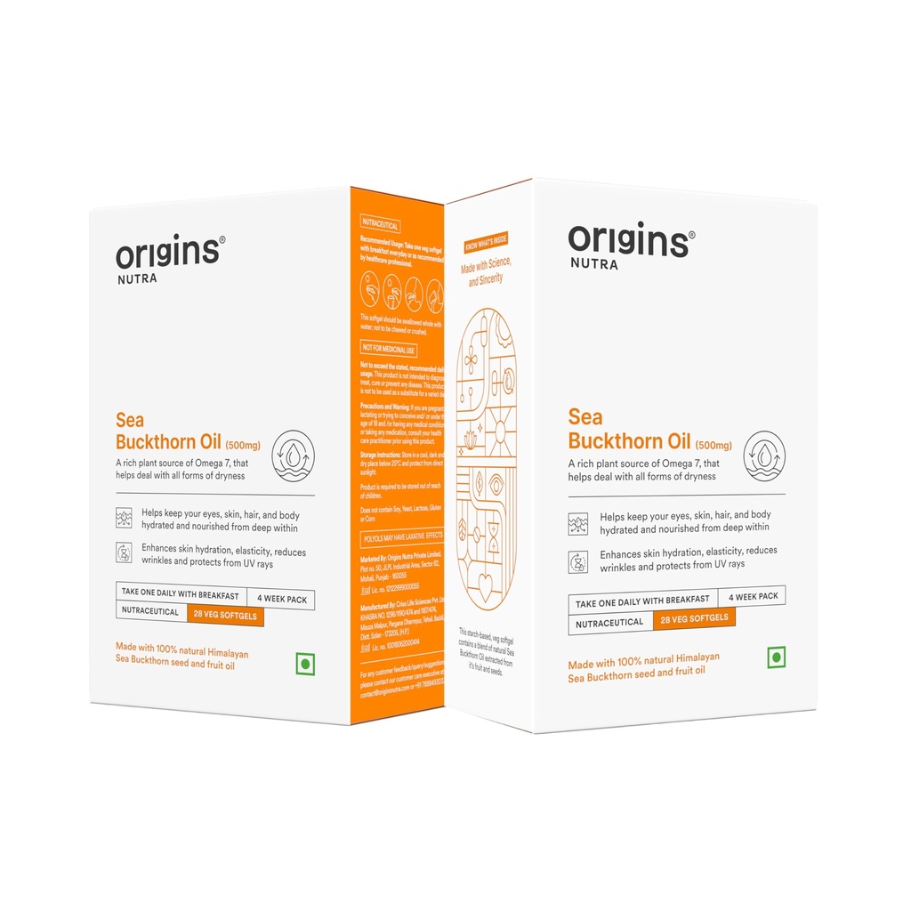 Origins Nutra Sea Buckthorn Oil 500mg | Blend of Seed and Pulp Oils