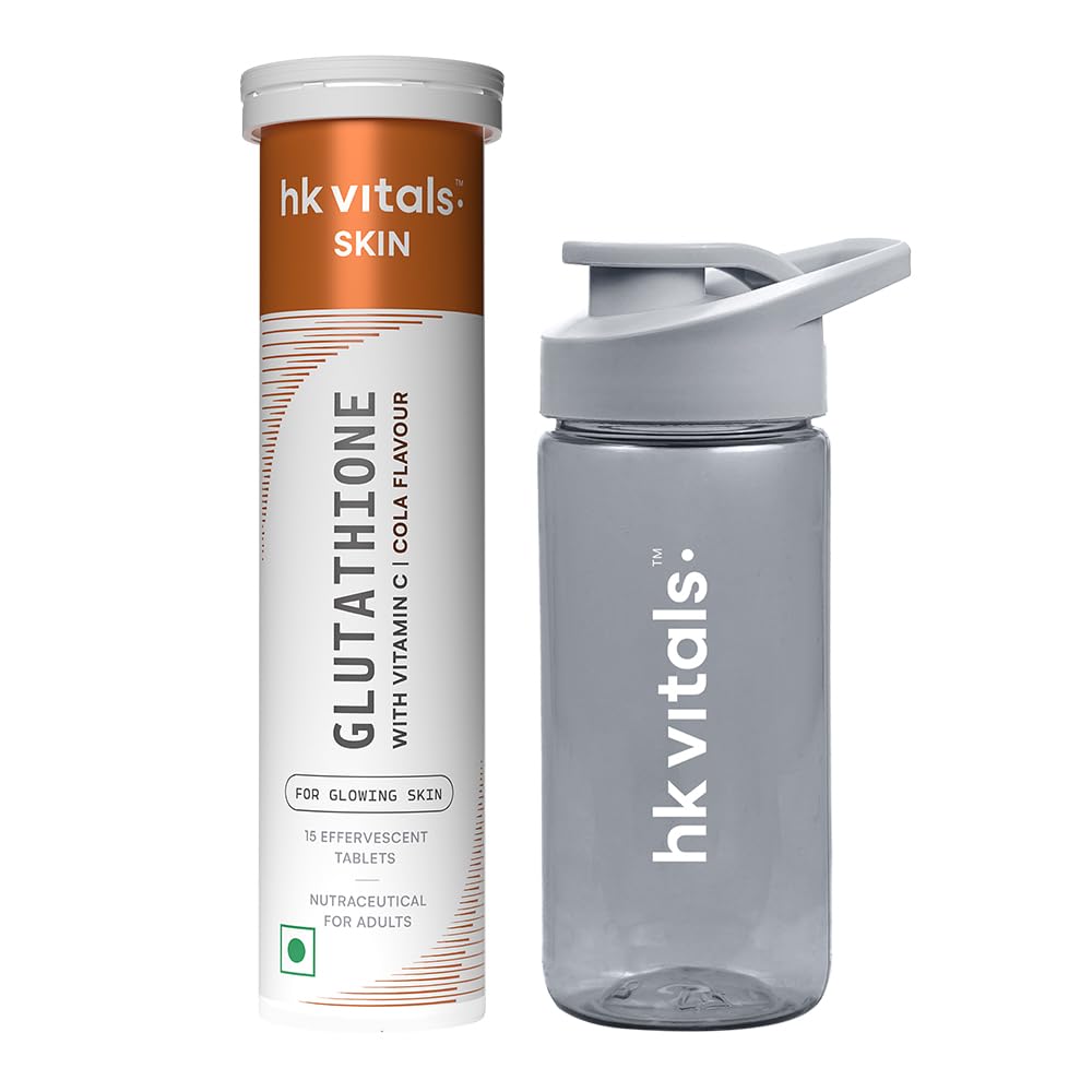 hk vitals Glutathione, Cola, 15 Effervescent Tablets + Sipper