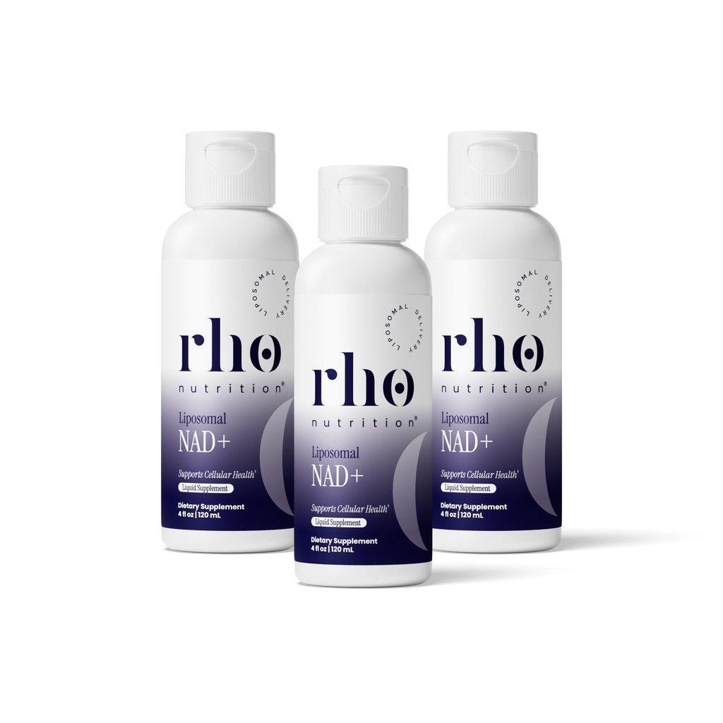 Rho Nutrition Liposomal NAD+  Helpt ondersteuning Normale Cellulaire Gezondheid, Gezonde Vergrijzing, Energie Metabolisme & Vitaliteit 3 Pack