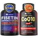 1Pack Liposomale Fisetin Softgels 1200mg + 1Pack Liposomale CoQ10-200mg Softgels