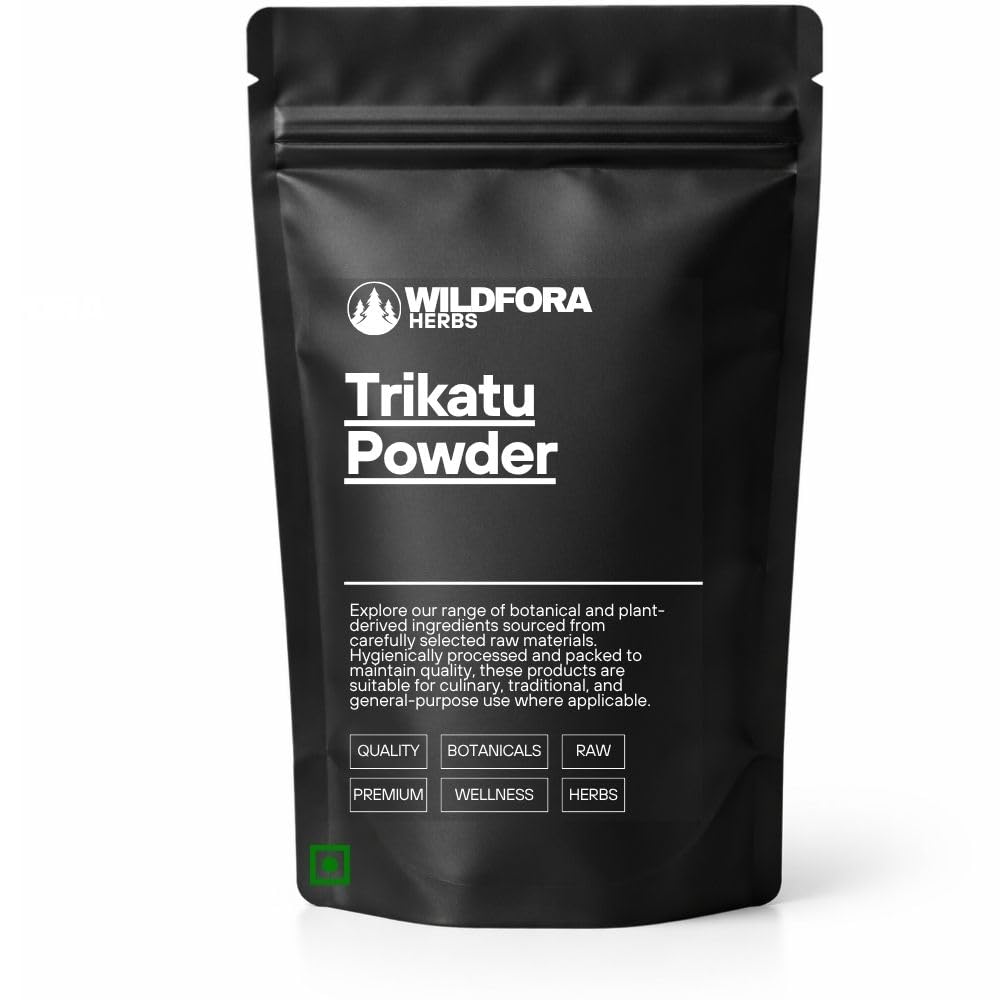 Trikatu Powder | Ginger Kali Mirch Pippli Blend | Organic & Natural Herbal Powder 50 Gms