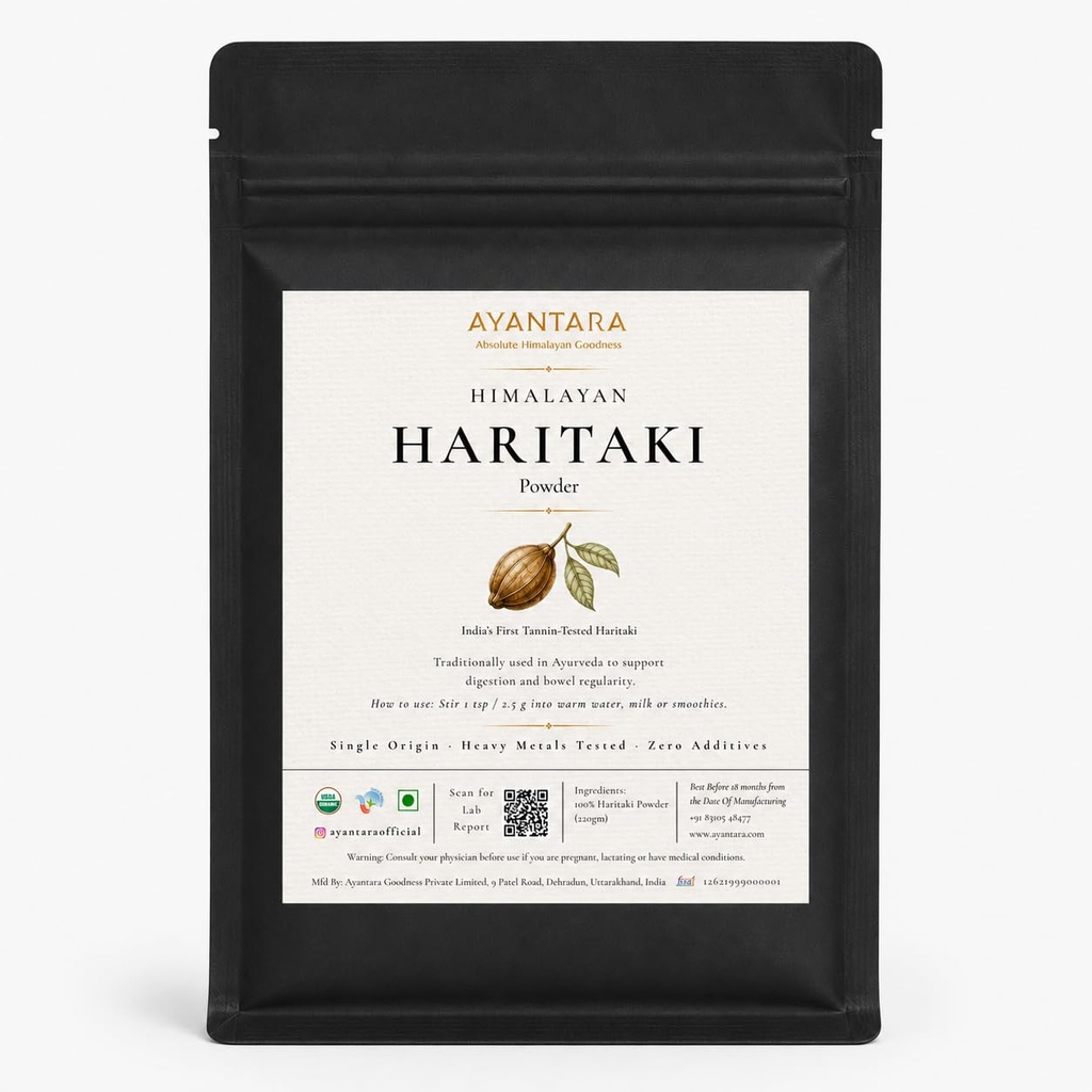 Himalayan Haritaki/Harad Powder - 220g | for Digestion, Gut Health