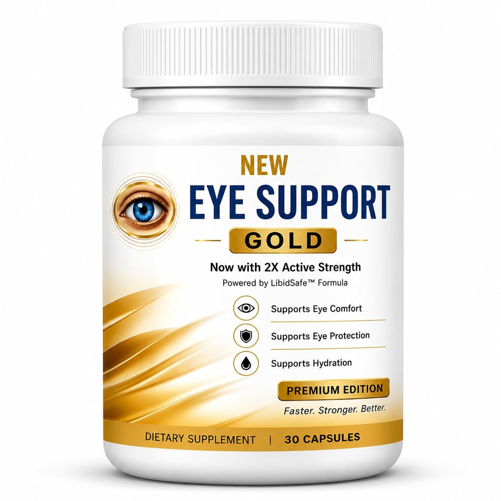 Eye Support Gold Capsules with Herbal Extract & Essential Vitamins, Advanced Eye Nutrition and Wellness Formula